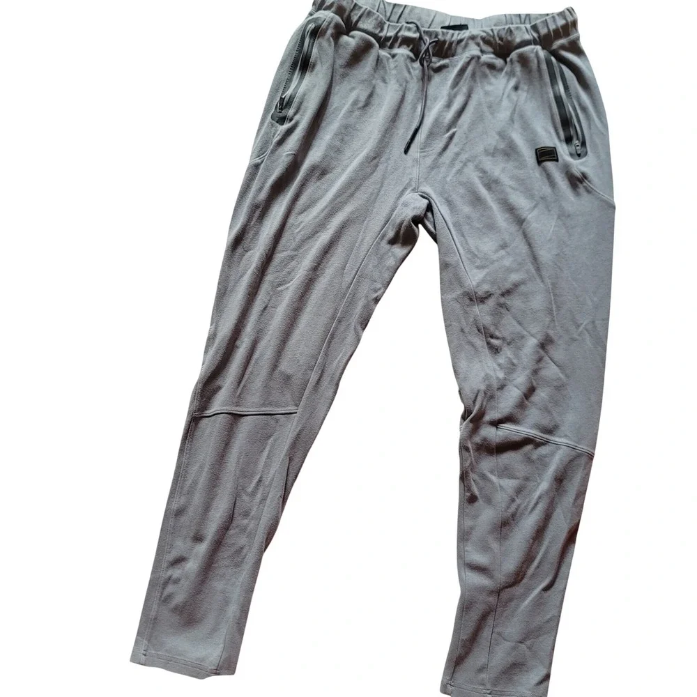 Rawlings Mens Gray Athletic Training Pants Zipper Pockets Tapered Leg Sz L